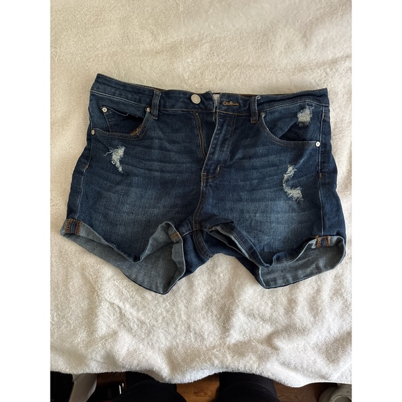 Indigo Rein Pants - Distressed Denim Cutoffs